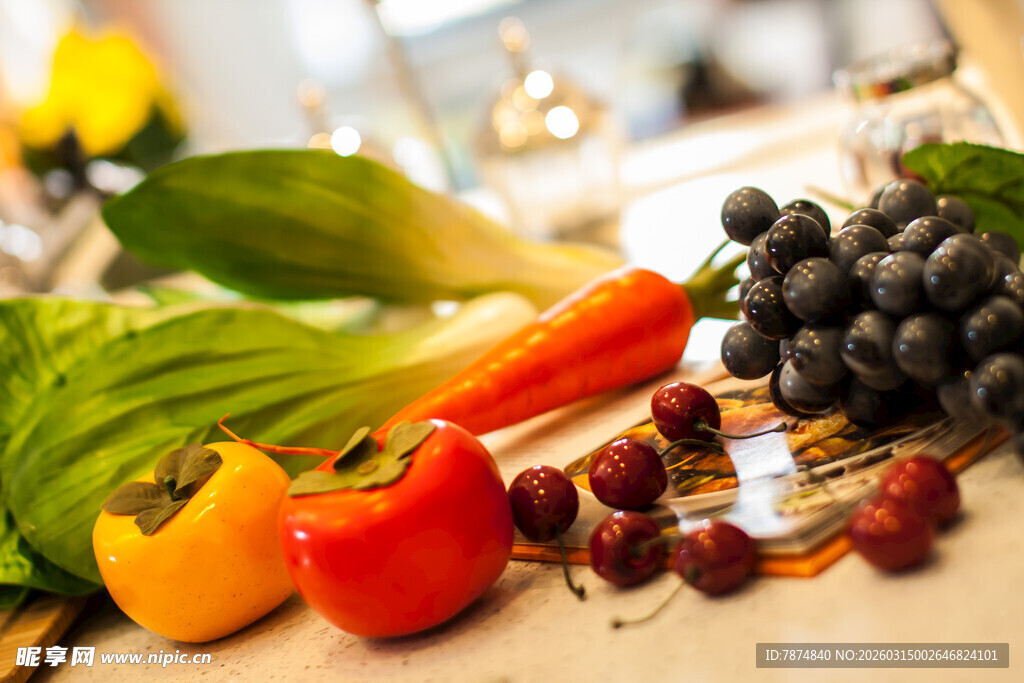 多彩新鲜蔬果摆拍