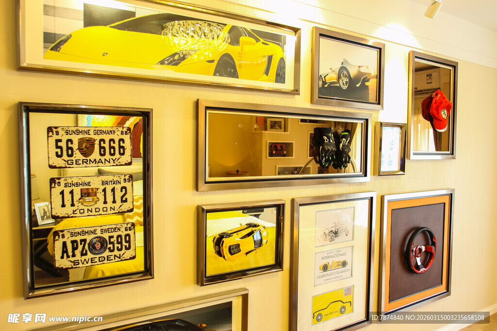 汽车主题装饰墙展示