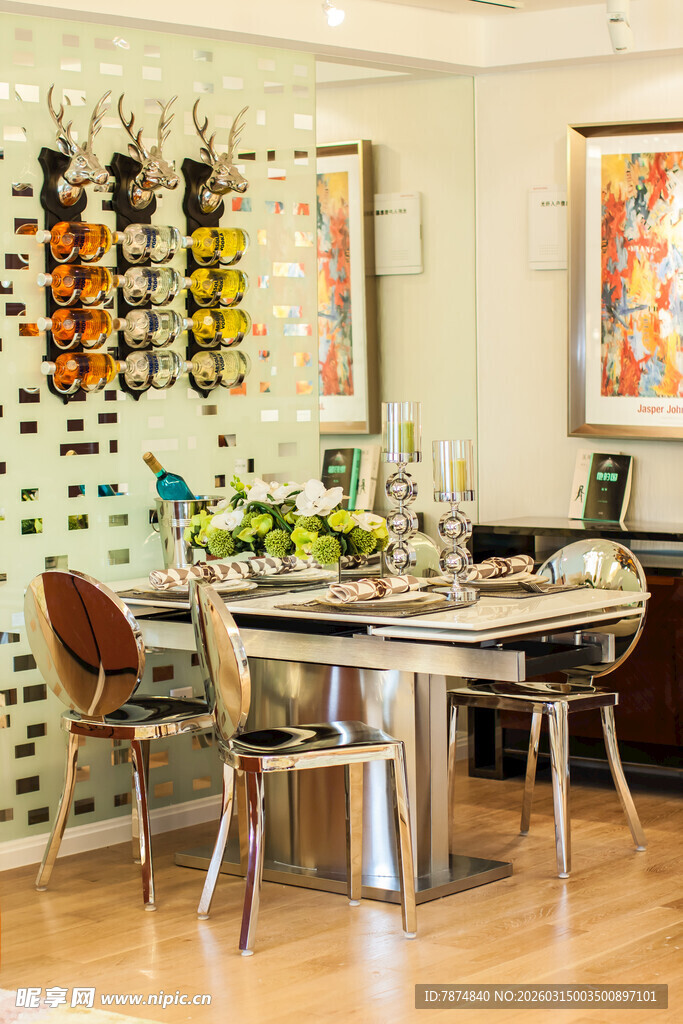 现代时尚餐厅室内装饰场景