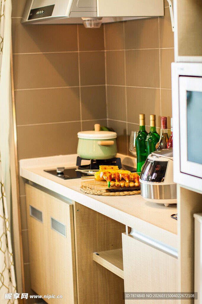 现代厨房一角