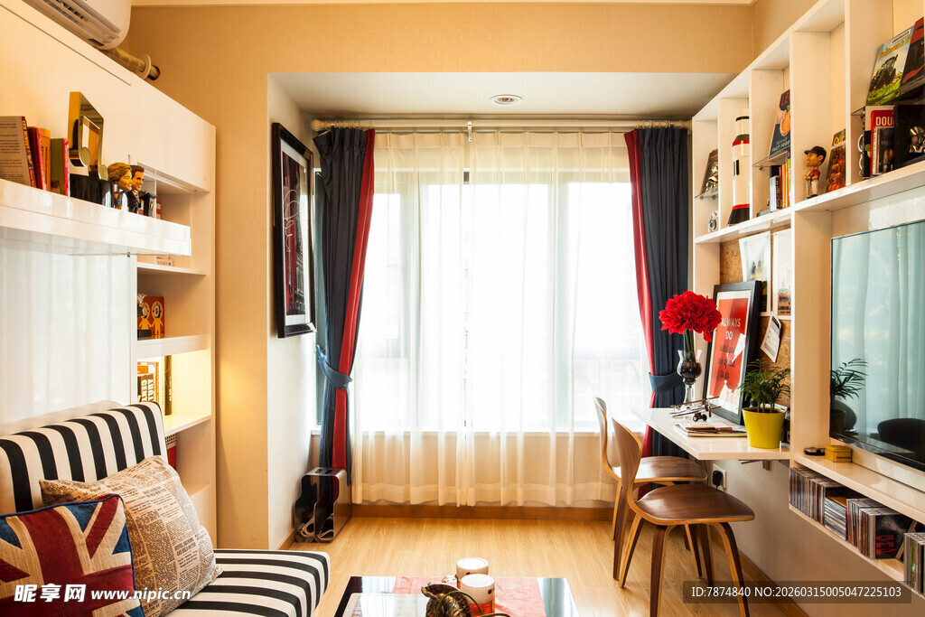 温馨简约风客厅室内场景