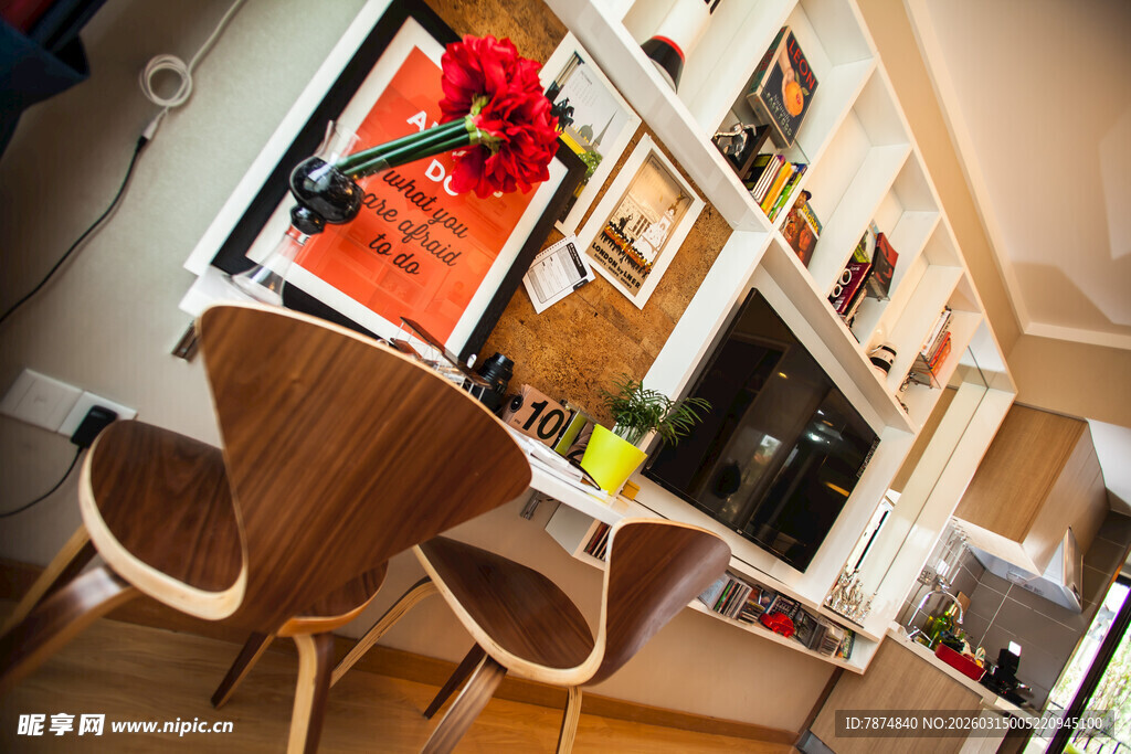 温馨家居一角的精致布置