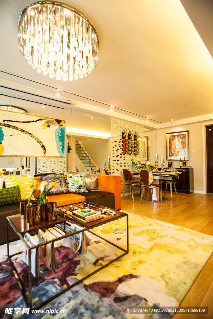 现代豪华客厅装饰展示