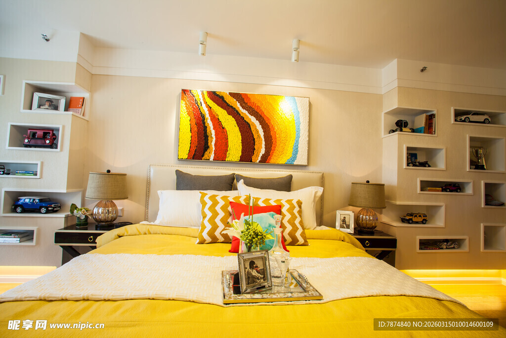 现代简约风温馨卧室场景