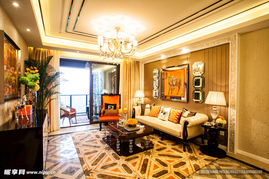 豪华现代风客厅室内景致