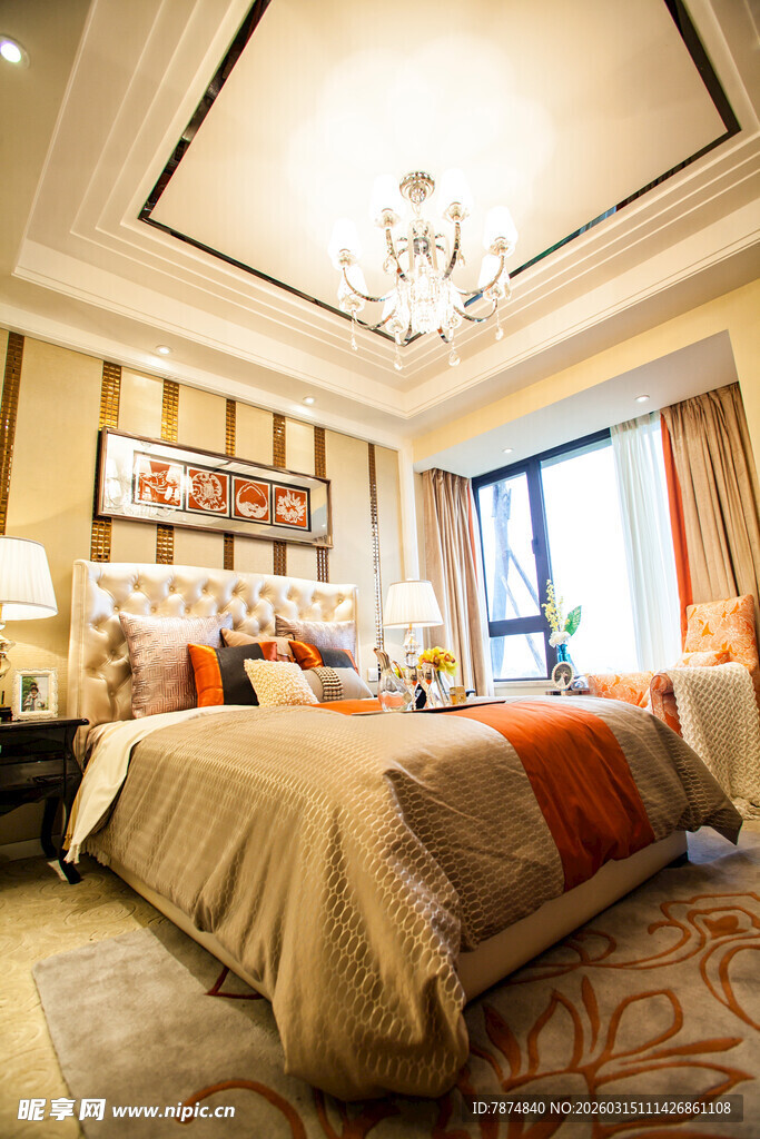 豪华卧室温馨舒适场景