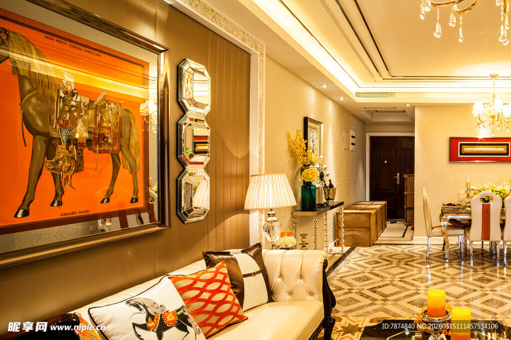 奢华现代风客厅室内场景