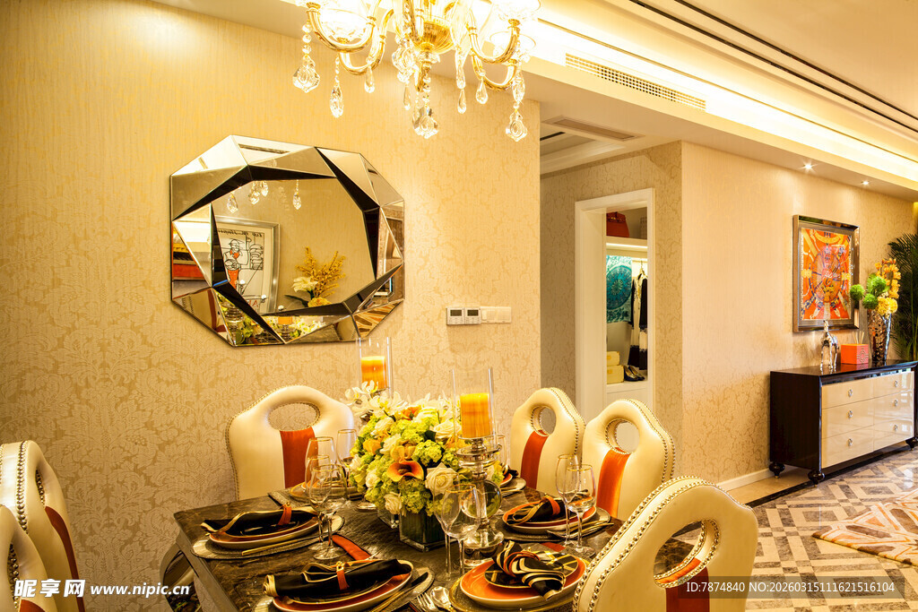 奢华餐厅室内装饰场景