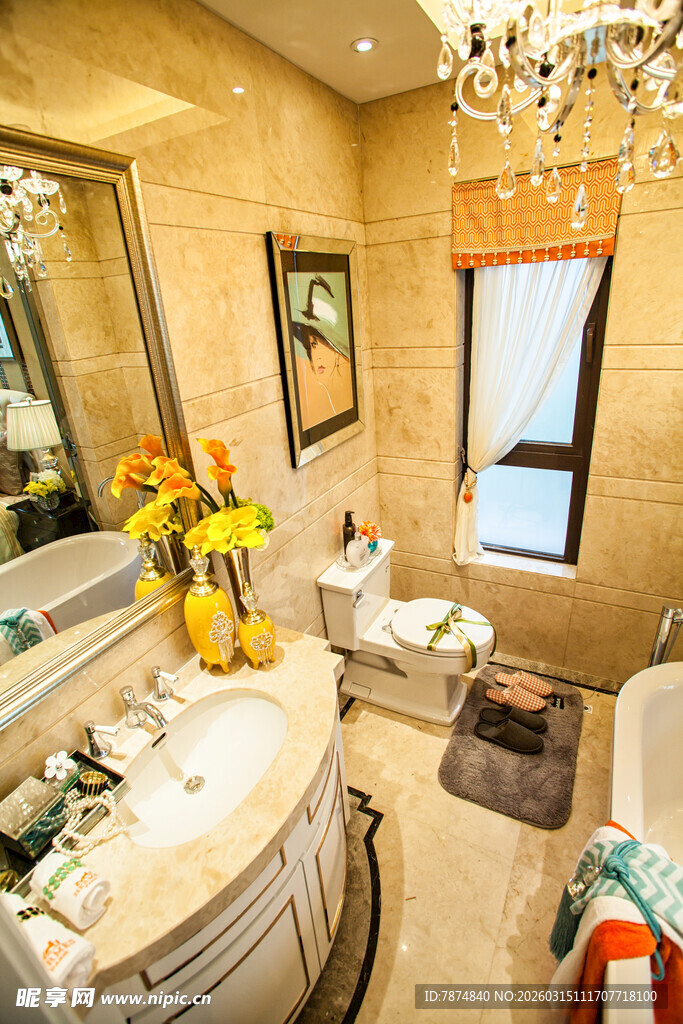 豪华欧式风格浴室空间