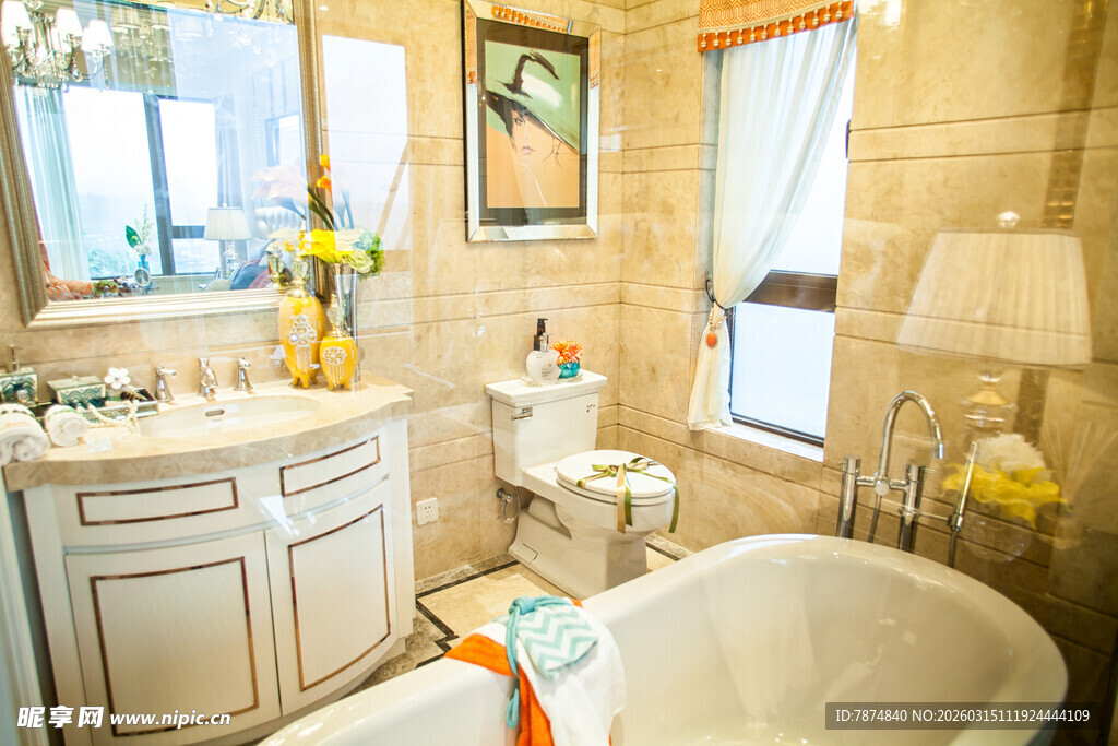 现代风格优雅浴室空间