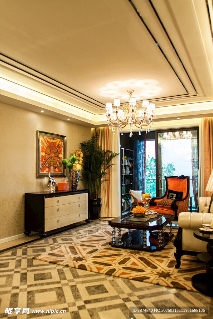 豪华现代风格客厅室内景观