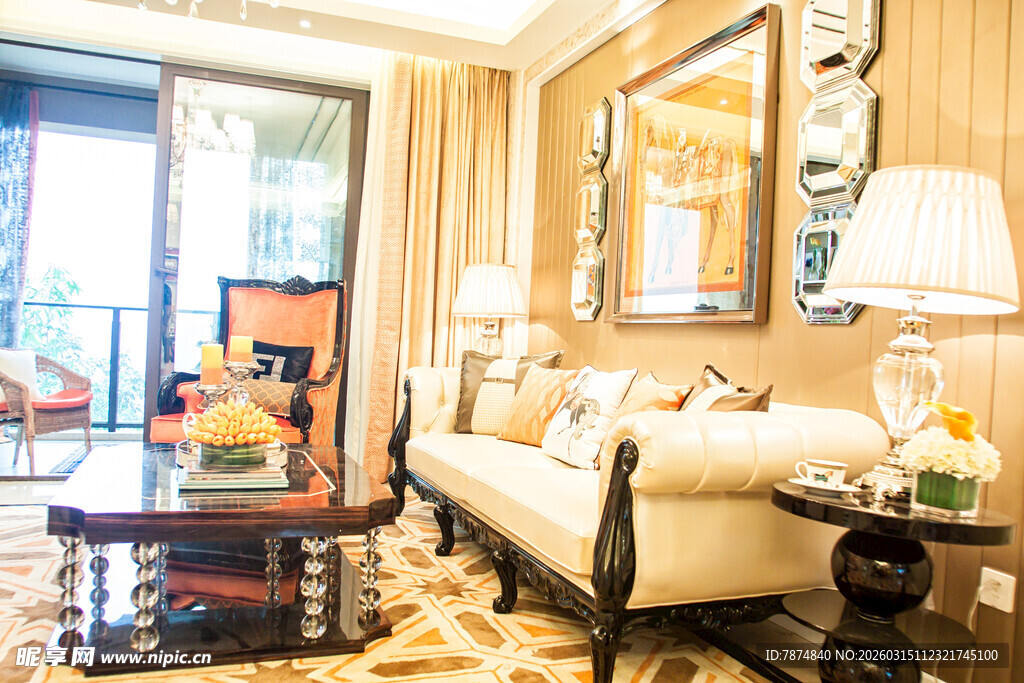 奢华雅致的客厅室内景致