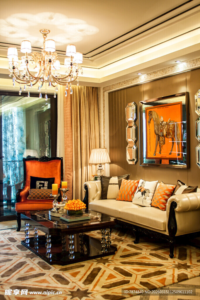 豪华现代风客厅室内景致