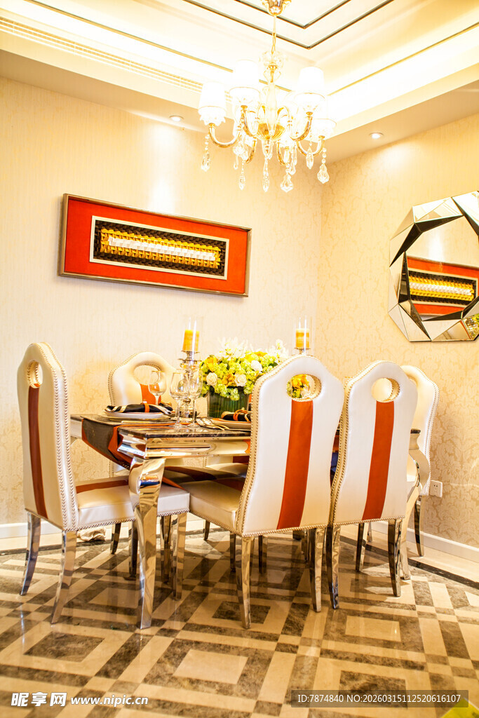 现代风格餐厅室内装饰图