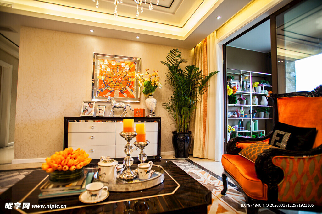 奢华现代风客厅室内场景