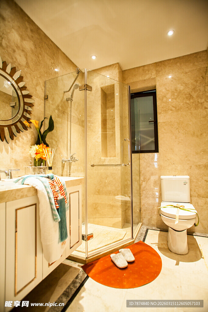 温馨典雅的现代风格浴室