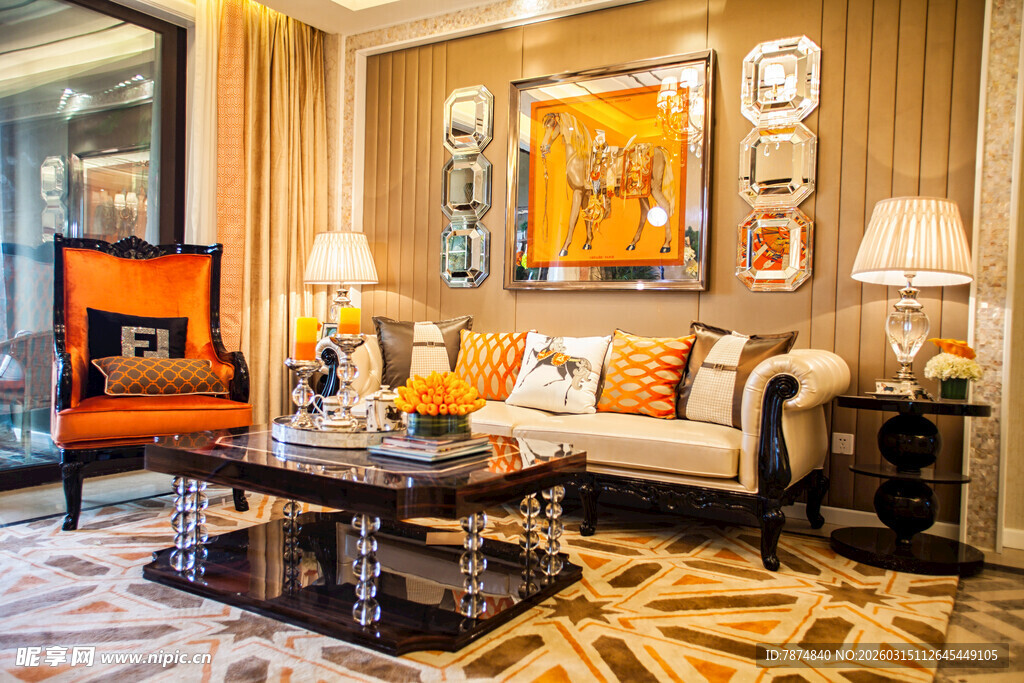 奢华客厅室内装饰展示