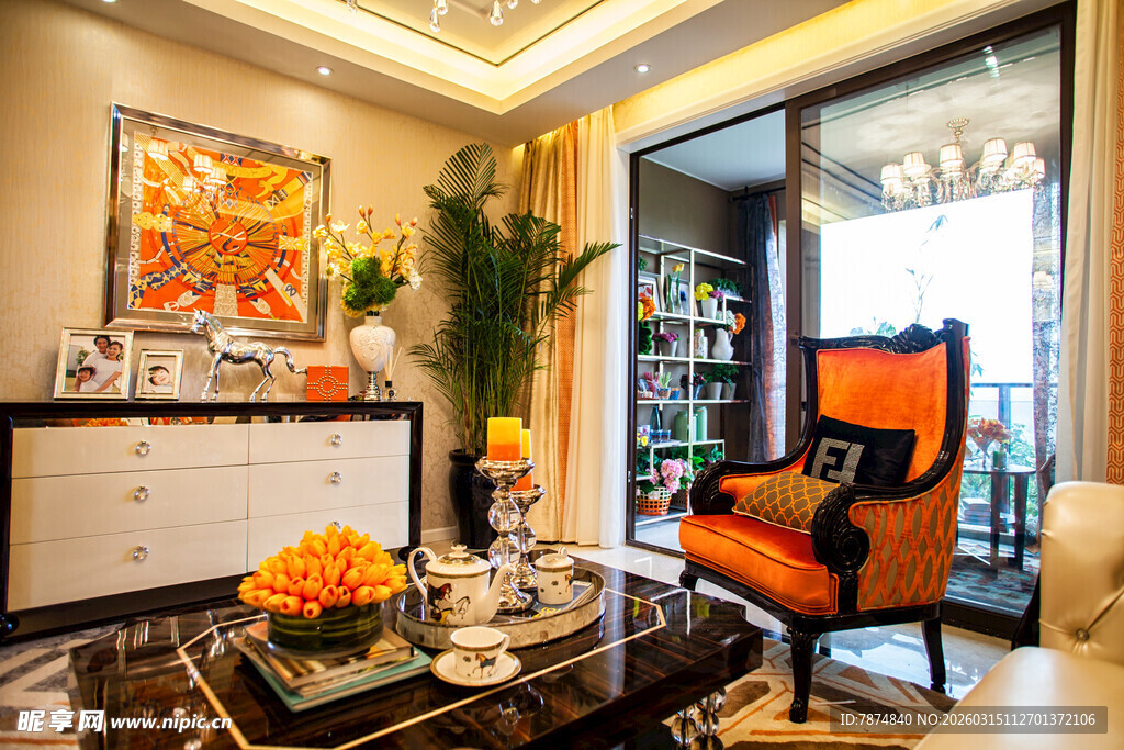 现代时尚客厅家居场景