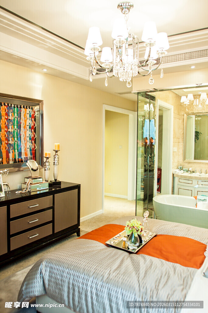 豪华卧室室内装饰展示