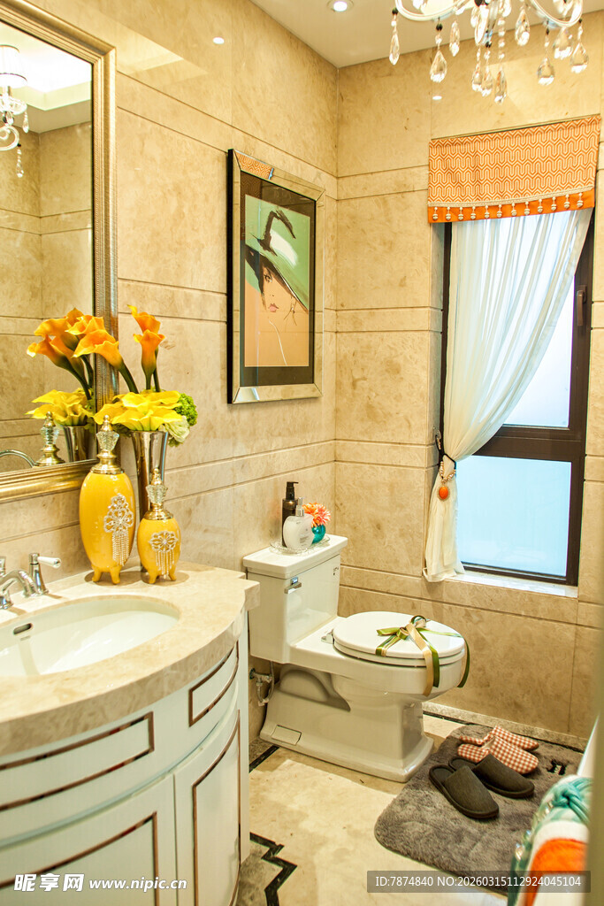 奢华现代风浴室优雅一角