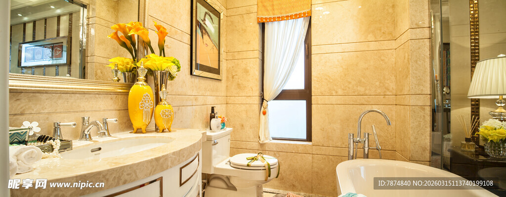 优雅明亮的现代风格浴室