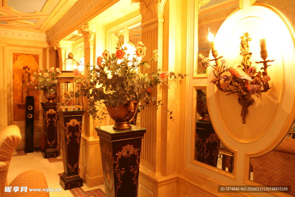 奢华欧式走廊装饰景观