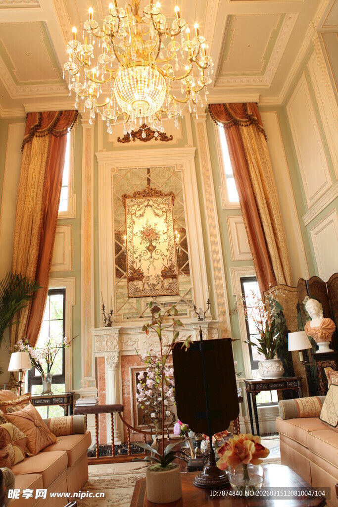 豪华欧式客厅室内装饰