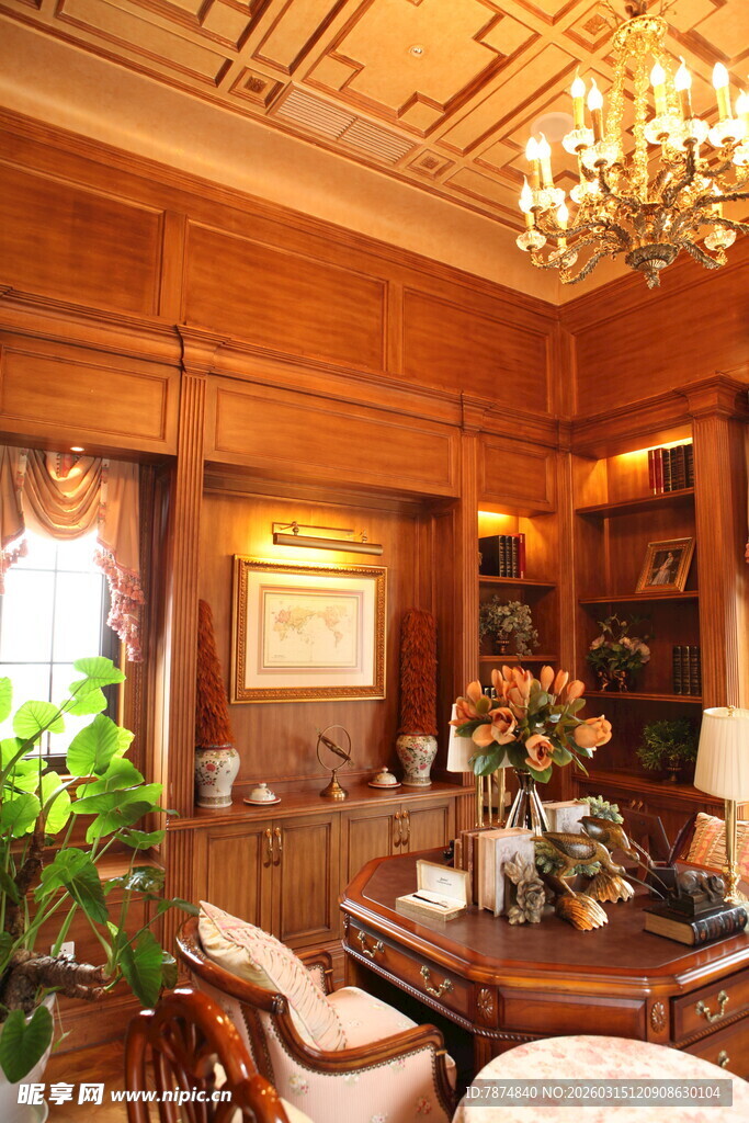 复古木质餐厅温馨场景