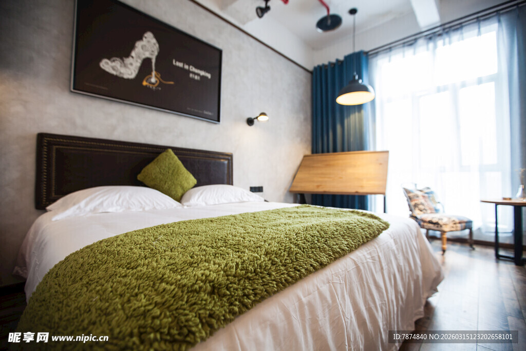 温馨简约风卧室室内场景