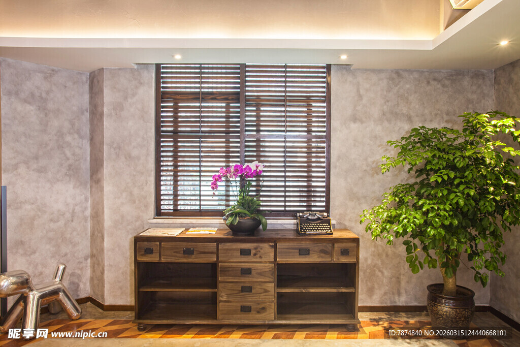 中式客厅复古风家具布置