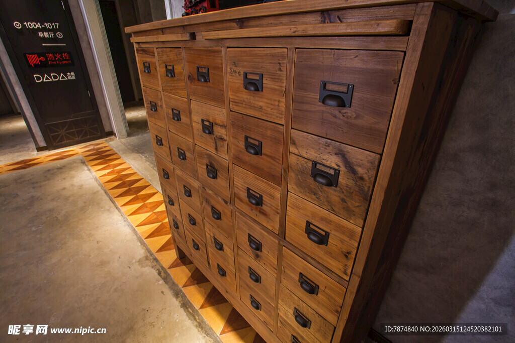 复古中式中药柜