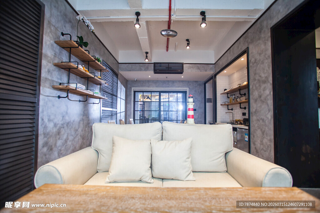 现代风客厅沙发区设计