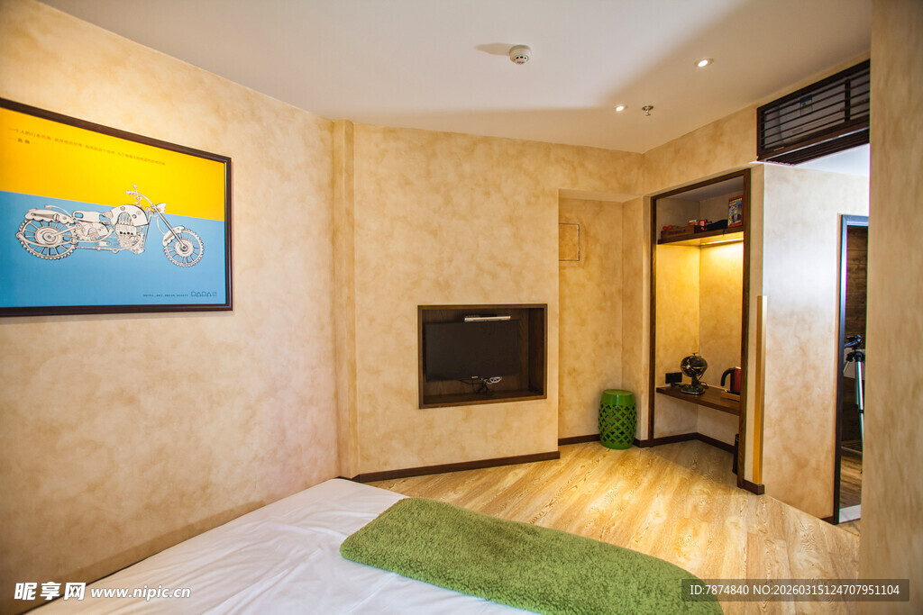 温馨现代风格卧室一角