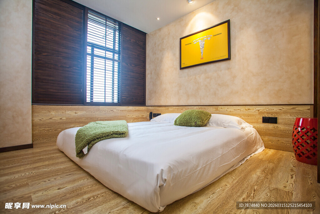 简约温馨卧室室内场景