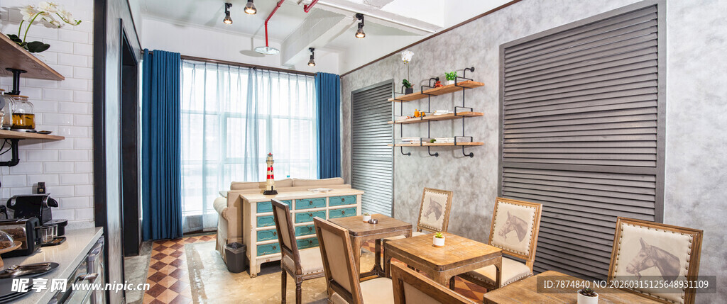 简约温馨的客厅餐厅空间