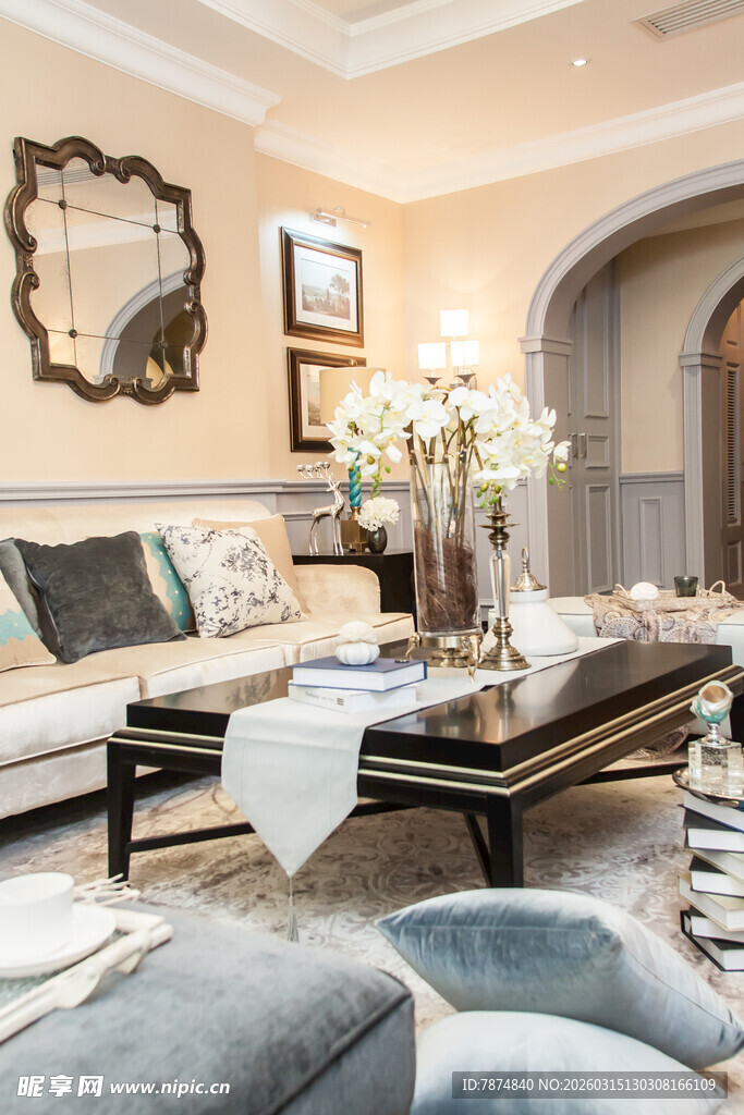 现代优雅客厅室内装饰