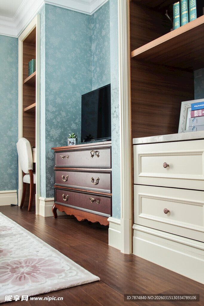 复古风客厅的精致家具