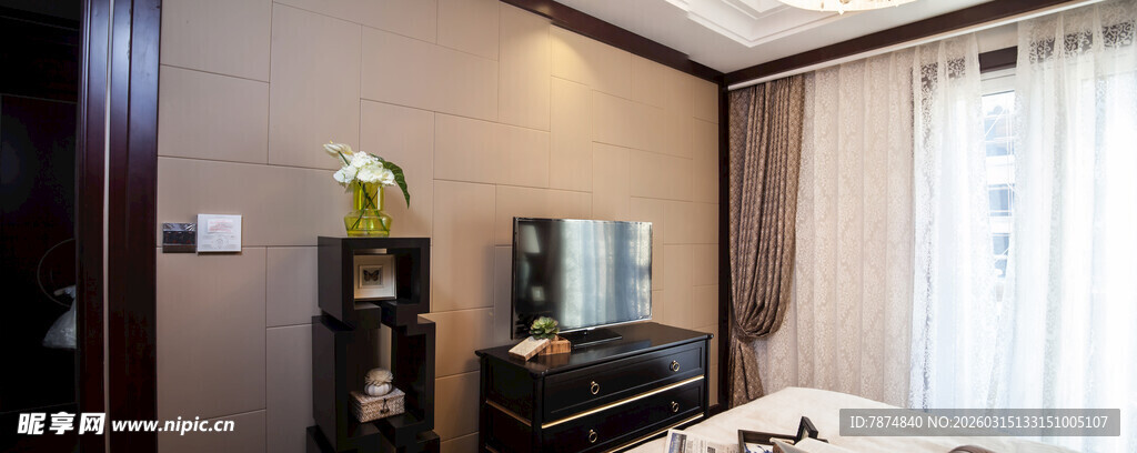 现代简约风格温馨卧室一角