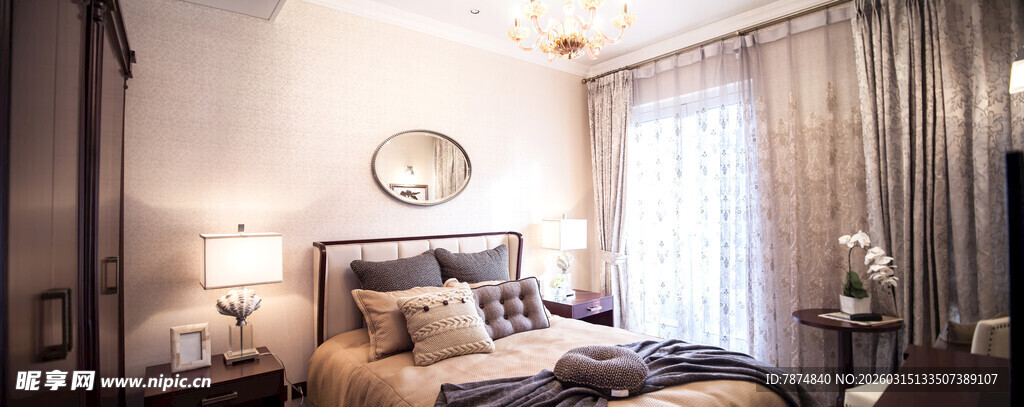 温馨舒适卧室室内场景