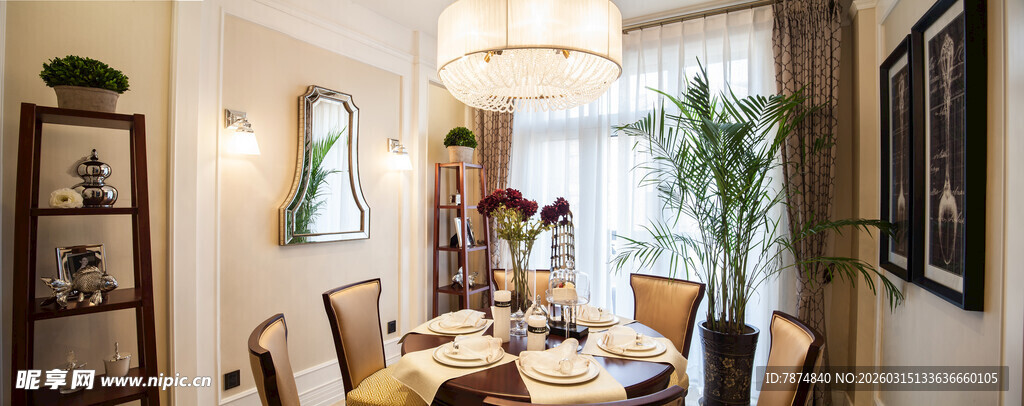 温馨餐厅室内场景布置