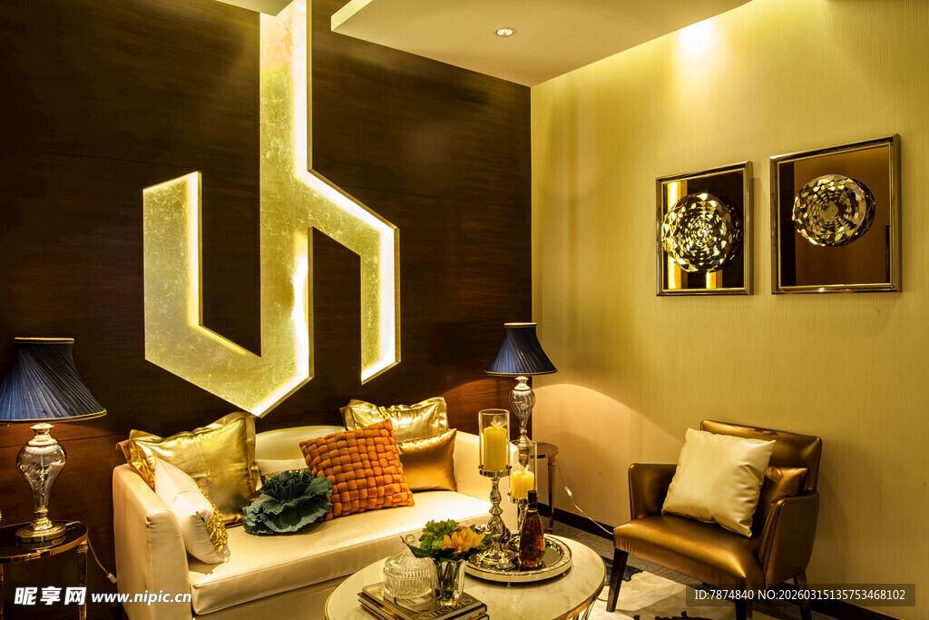 温馨典雅的客厅室内一角