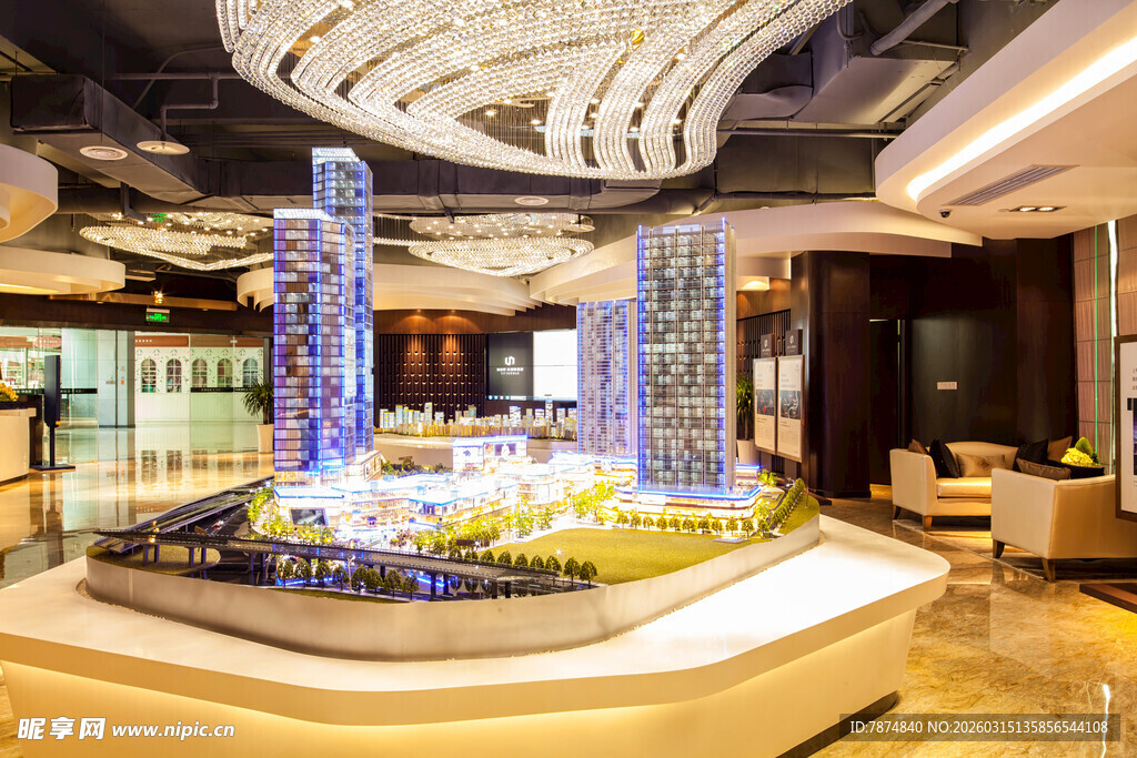 豪华售楼处精致楼盘模型