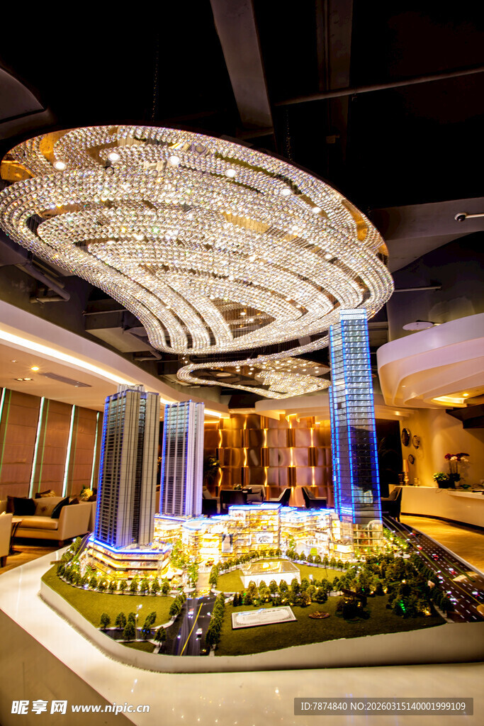 豪华建筑模型展示空间