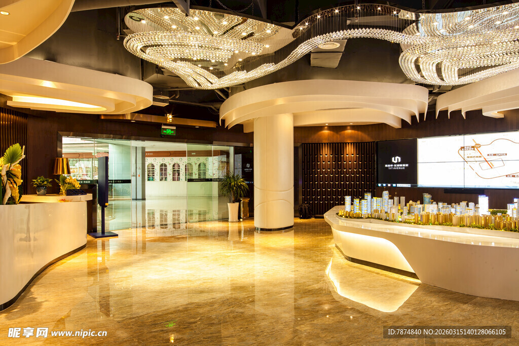 豪华酒店大堂精致内饰