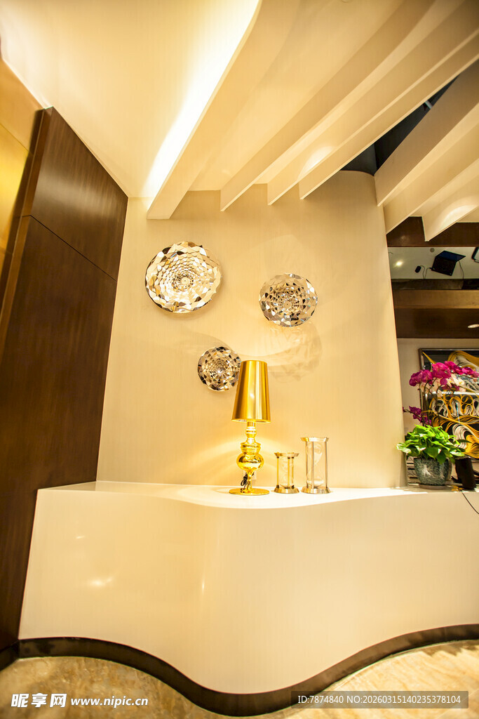 优雅前台接待区室内场景