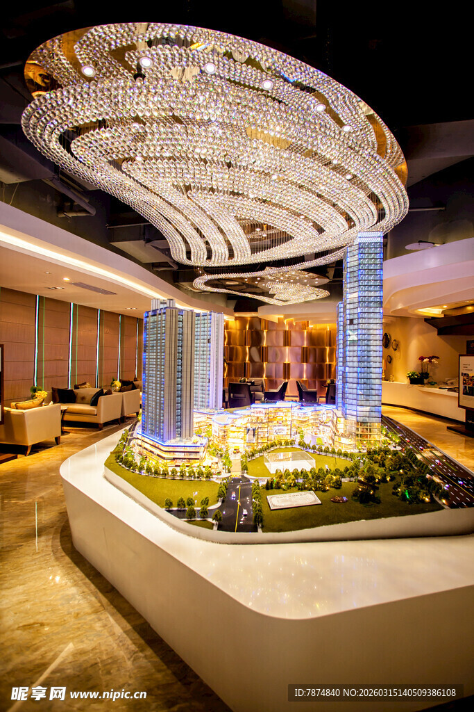 现代风格建筑景观模型