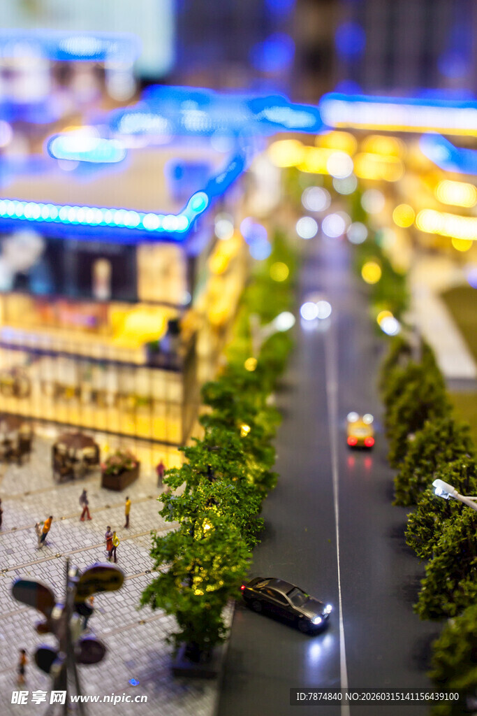 城市微缩景观夜景展示