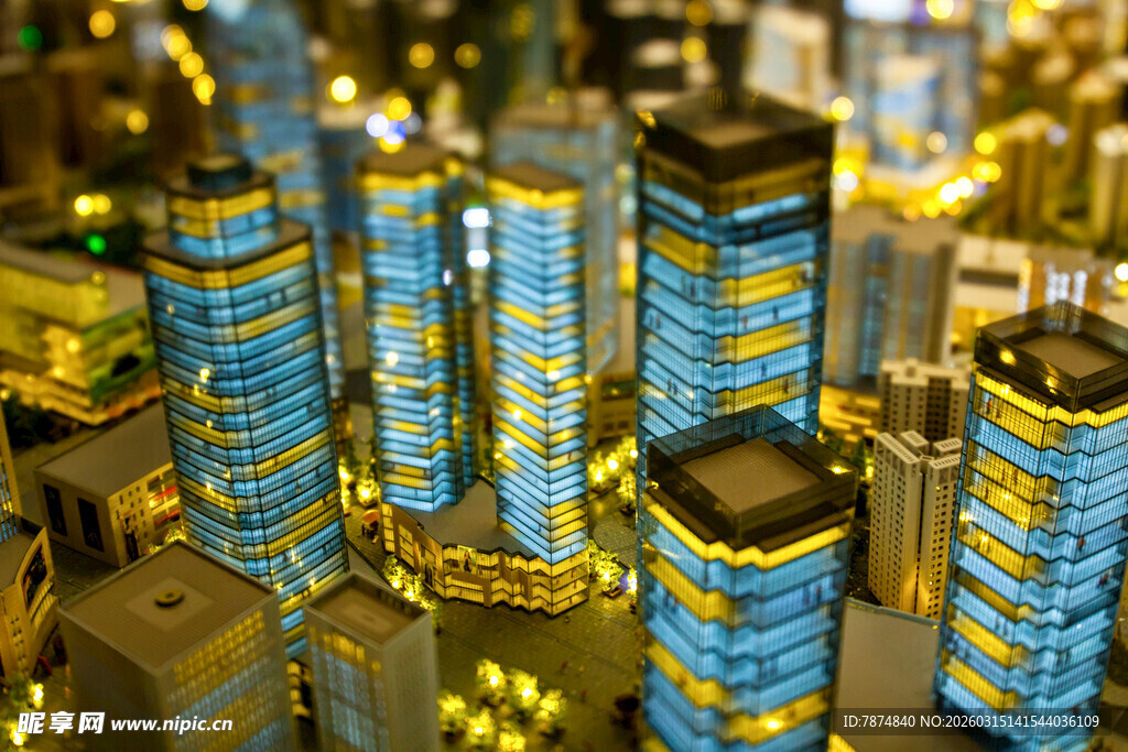 璀璨都市夜景模型