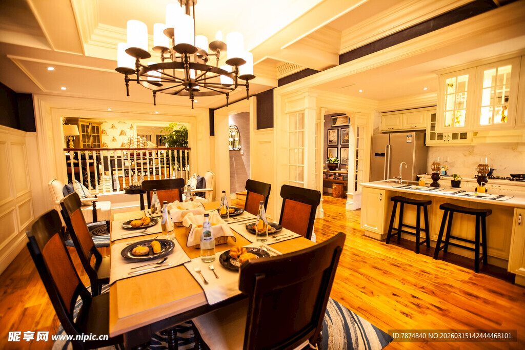 温馨现代风餐厅室内场景