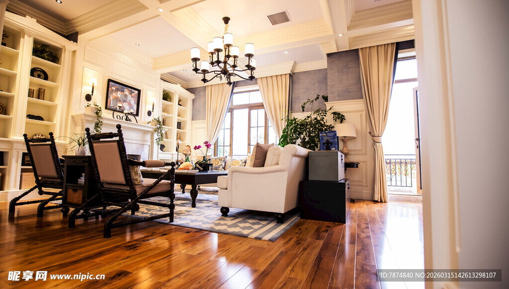 现代优雅客厅室内场景